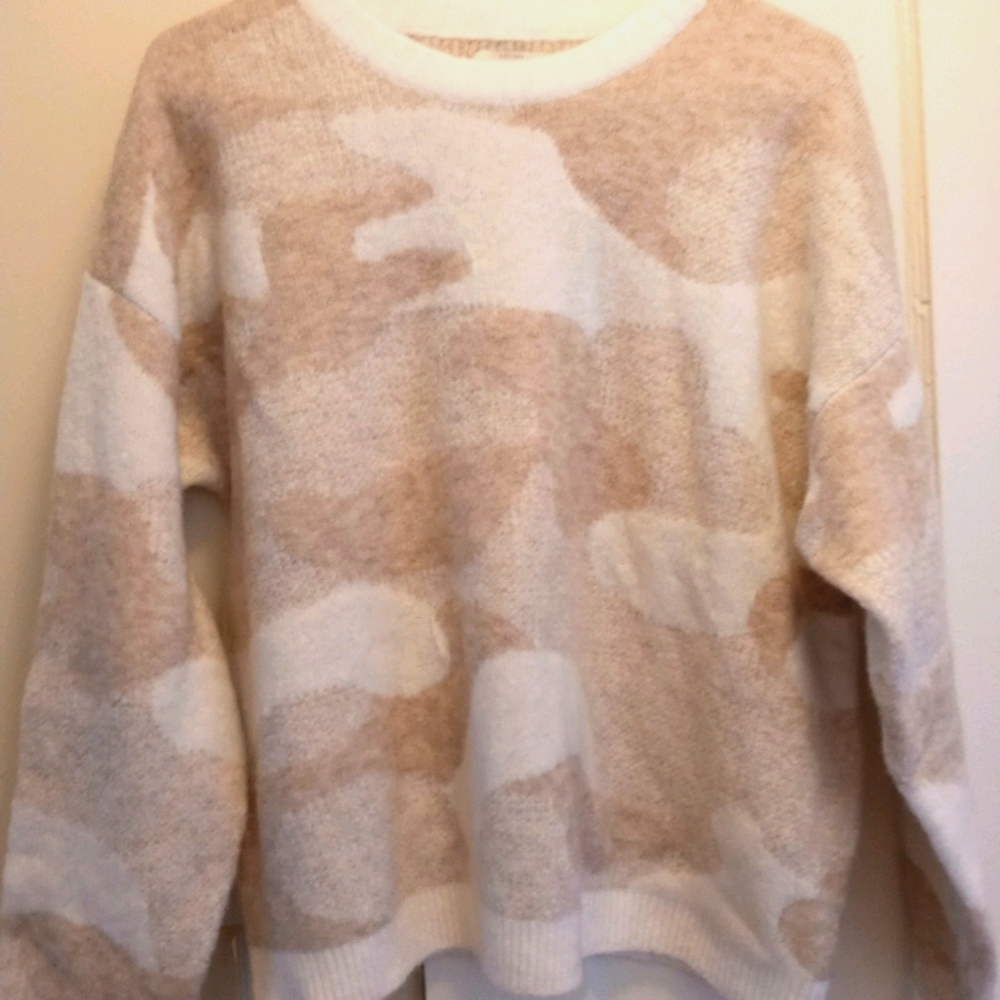 Lucky Brand White Camo Sweater